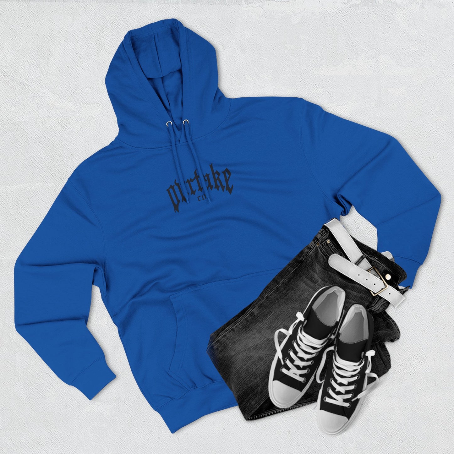 Three-Panel Fleece Hoodie — "Fuel the World" Motivational Hoodie