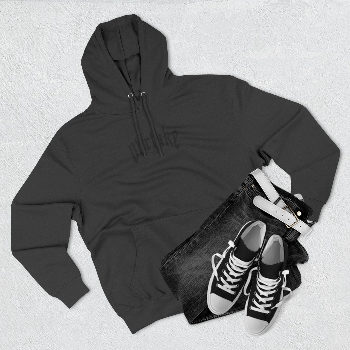 Three-Panel Fleece Hoodie — "Fuel the World" Motivational Hoodie