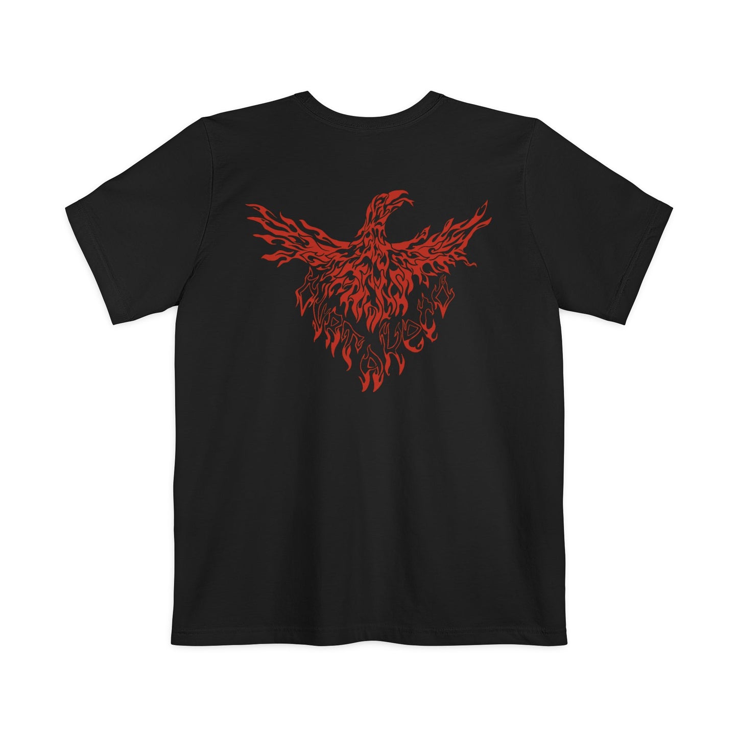 Phoenix Fire Pocket T — Back Graphic & Chest Script