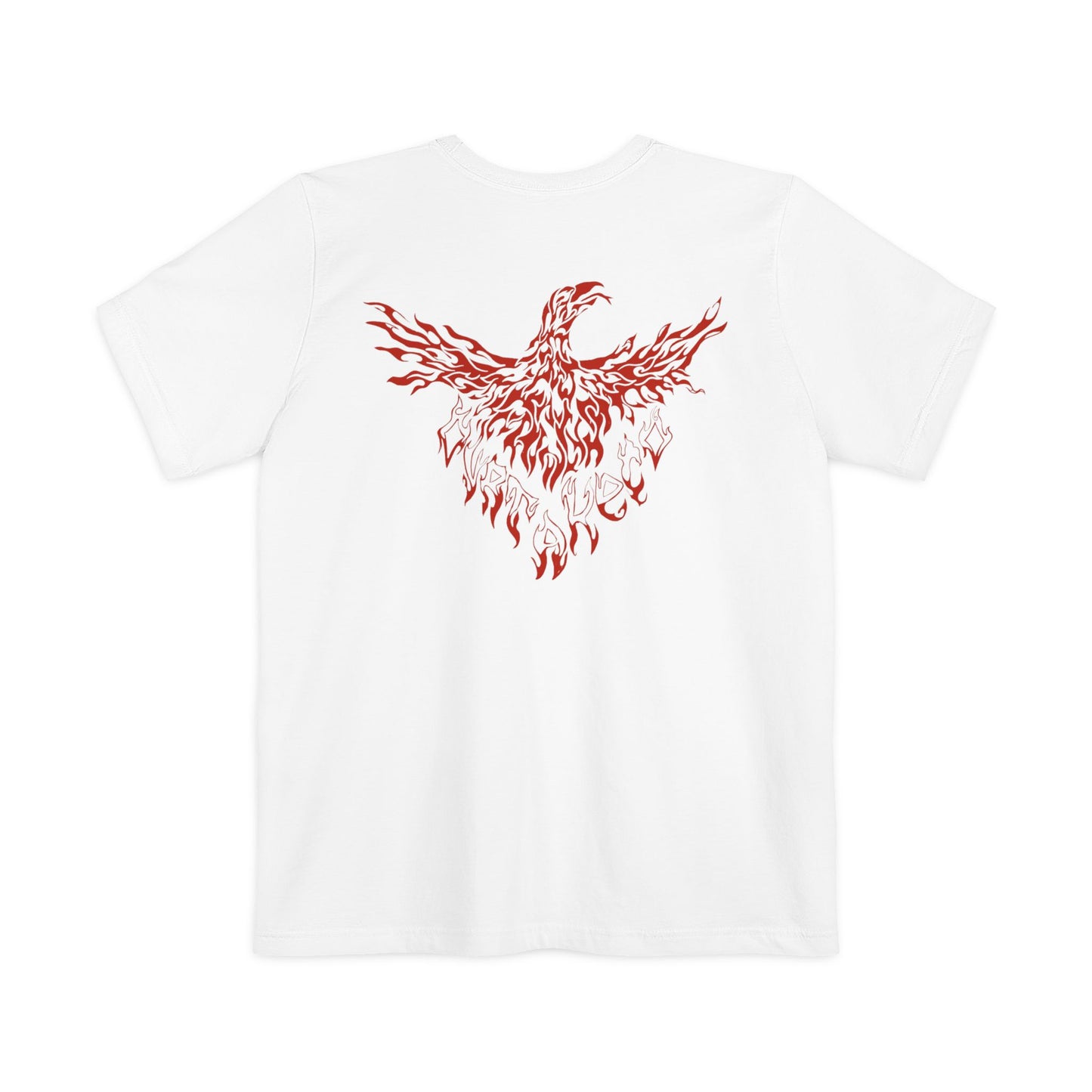 Phoenix Fire Pocket T — Back Graphic & Chest Script