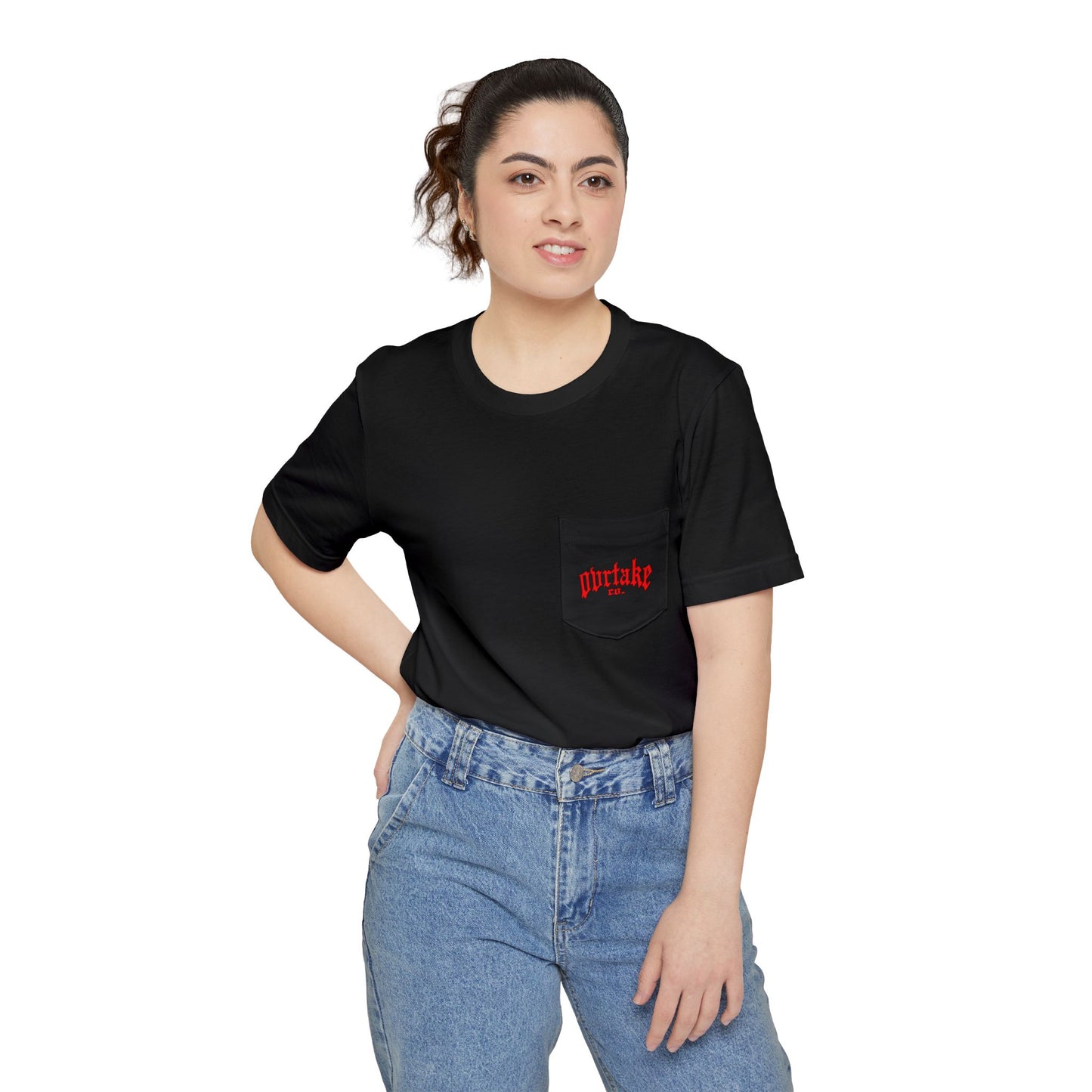 Phoenix Fire Pocket T — Back Graphic & Chest Script