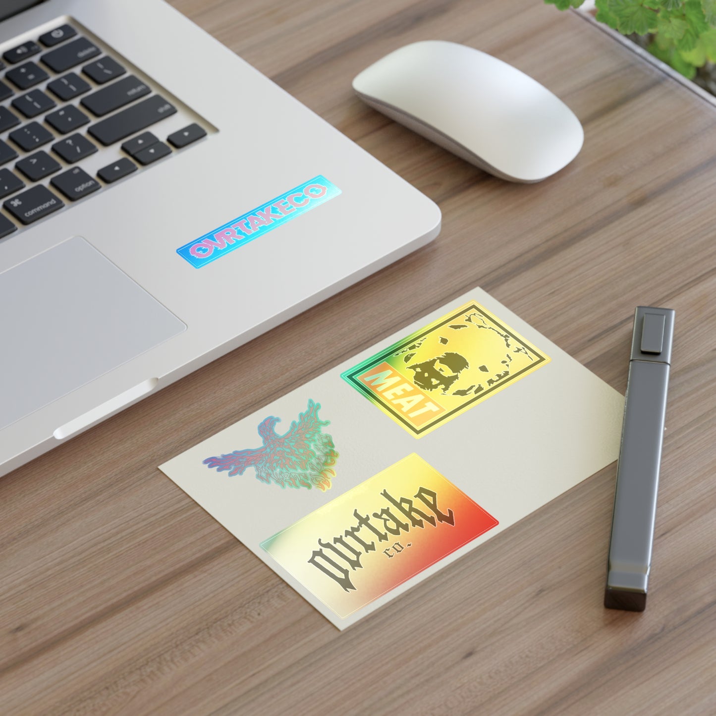 OvrTake Co. Logo Sticker Sheet — Phoenix & Gothic Logo Decals