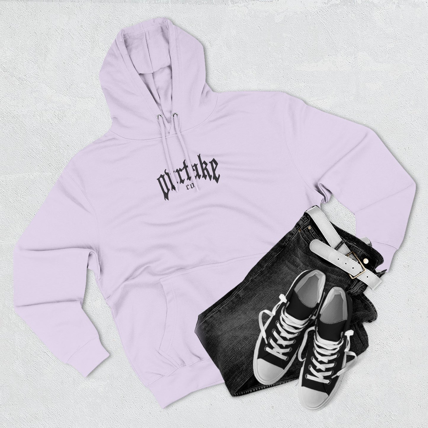 Three-Panel Fleece Hoodie — "Fuel the World" Motivational Hoodie